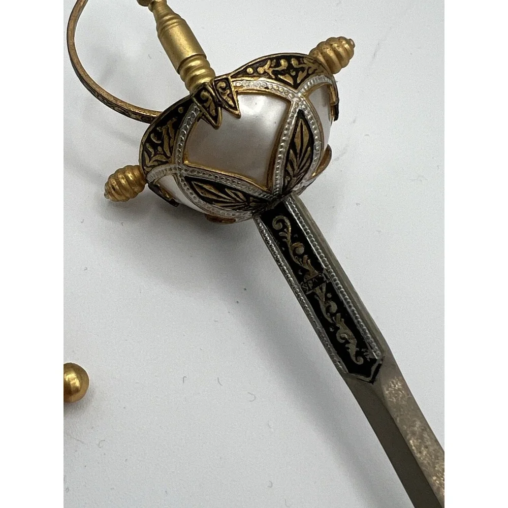 Vintage Lot Toledo Black Gold‎ Decorative Blade Dagger Sword Letter Opener Knife